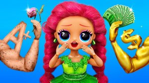 Бедная кукла против богатой ! 10 идей для кукол ЛОЛ ОМГ