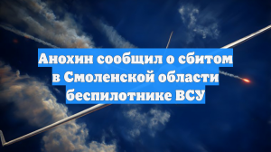 Анохин сообщил о сбитом в Смоленской области беспилотнике ВСУ
