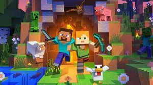 играем маинкрафт и находим первые алмазы