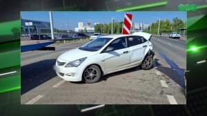 Пьяный водитель протаранил автомобиль с учеником автошколы