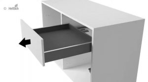 Механизм открывания фасада без ручек Push to open Silent для ящиков AvanTech YOU от Hettich