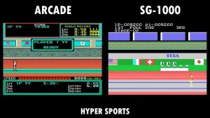 All Arcade Vs Sega SG-1000 Games Compared Side By Side