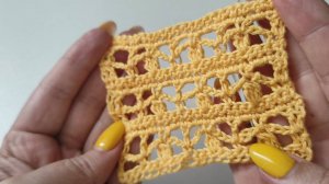 Ажурные дорожки крючком. Отличный узор для обработки края, палантинов и авосек.