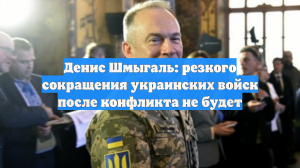 Денис Шмыгаль: резкого сокращения украинских войск после конфликта не будет