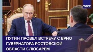 Путин провел встречу с врио губернатора Ростовской области Слюсарем