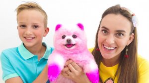 Влад и Ники. Мама поменялись с Ники животными! Весёлое видео для детей!