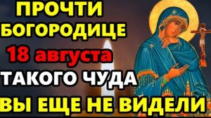18 августа Понедельник ПРОЧТИ МОЛИТВУ! ТАКОГО ЧУДА ВЫ ЕЩЕ НЕ ВИДЕЛИ! Молитва Богородице! Православие