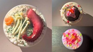 Аппетитная Страна чудес со слаймом! ❄️✨ Хрустящие хлопья, розовая начинка и мятные пингвины!🧈❄️