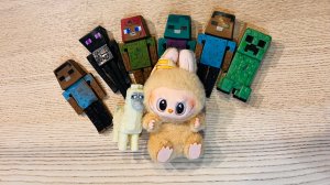 Сидячий оригинал Лабубу и майнкрафт антистресс minekraft