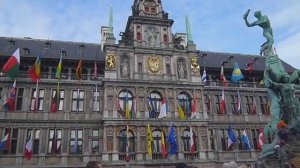 Антверпен (Бельгия) - центральная площадь.