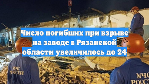 Число погибших при взрыве на заводе в Рязанской области увеличилось до 24