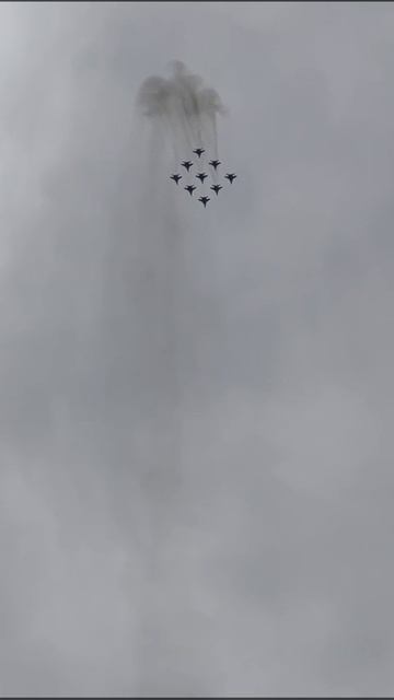 Девять МиГ-29 исполняют петлю Нестерова смотреть онлайн