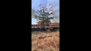 Пожар на кладбище.