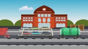 Динозаврик Дэнни - Поезд (серия 2) - Развивающие мультики для самых маленьких