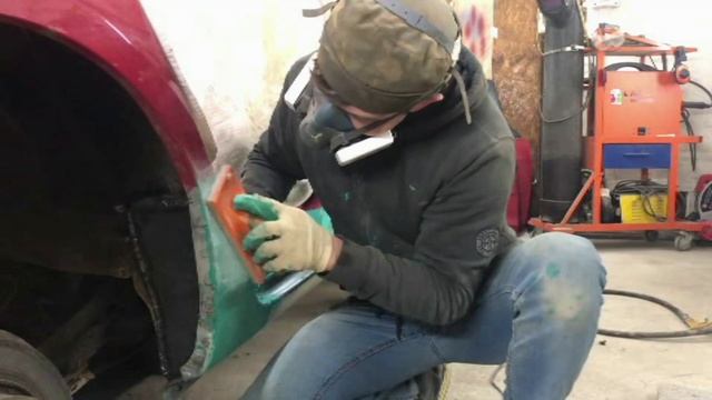 Реставрация порога Мазда 3 Часть2. Покраска в перламутр.