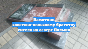В Польше экскаватором снесли памятник польско-советскому братству по оружию