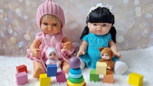 Вязаная одежда для пупсов Paola Reina, Minikane, Miniland 34-38 см.