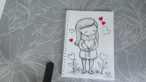 Процесс раскрашивания простой картинки