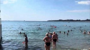 ГЕЛЕНДЖИК пляж Приветливый берег сегодня 18 августа 2025. Море и погода в Геленджике сейчас.