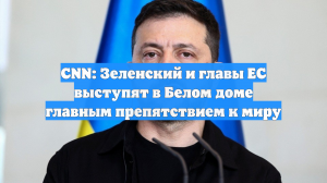 CNN: Зеленский и главы ЕС выступят в Белом доме главным препятствием к миру