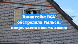 Хинштейн: ВСУ обстреляли Рыльск, повреждено восемь домов