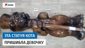 Статуя «Кота учёного» в Саратове убила девочку: СК опубликовал видео с места