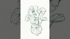 Оранжевый керамический динозавр и настурция