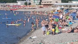НЕБУГ Туапсинский район сегодня 19 августа 2025.Обстановка на Центральном пляже сейчас, погода, море