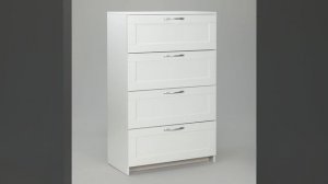 САГА комод 4 ящика белый