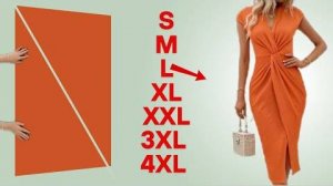 Выкройка платья с драпировкой на талии