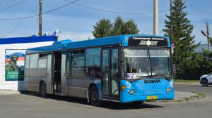 Автобус Scania OmniLink CL94UB (АТ 062 22). Покатушки по Барнаулу.