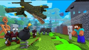 Мародеры и КРОКОДИЛ БОМБАРДИНО против дома Херобрина - мультфильм про Майнкрафта смотреть онлайн