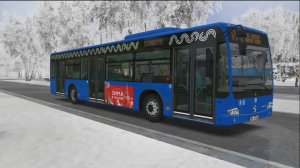 Новогодний автобус ЗАСТРЯЛ на горке в ГОЛОЛЁД! - OMSI 2