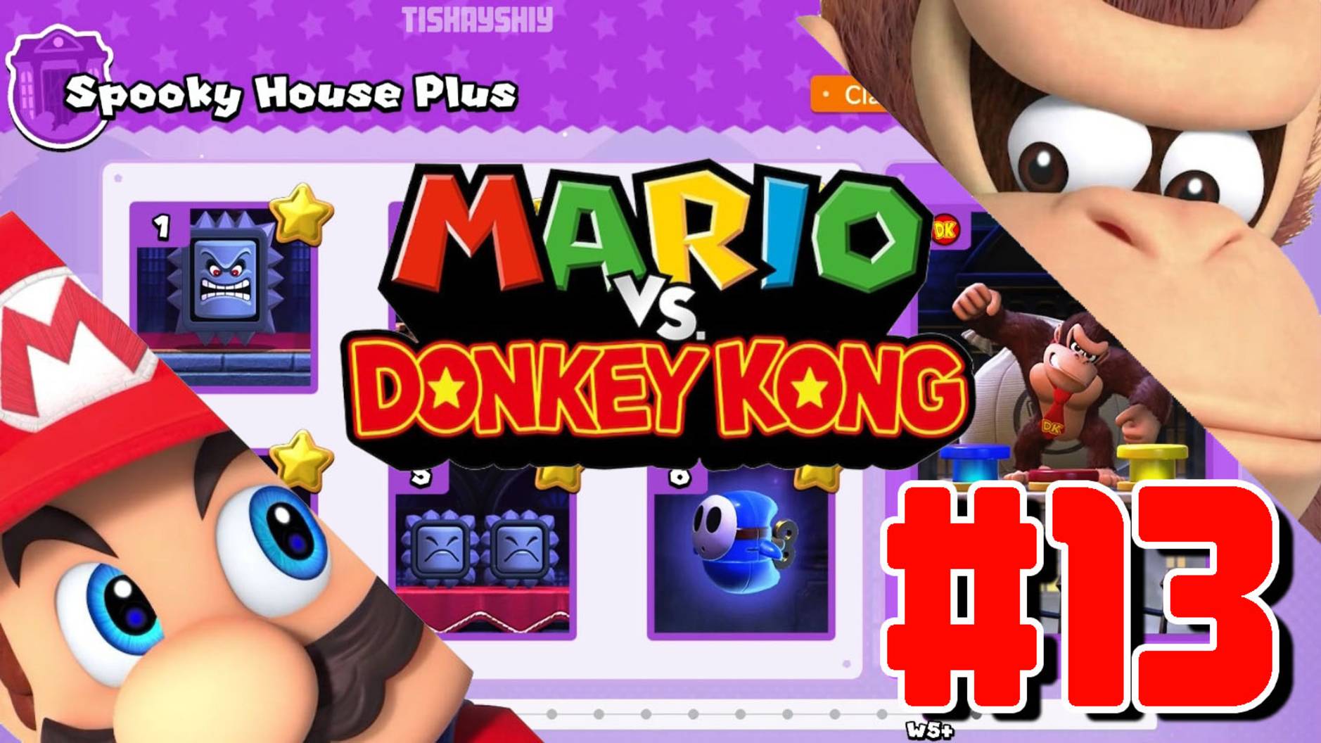 Mario vs Donkey Kong - Plus Levels прохождение #13 Spooky House Plus