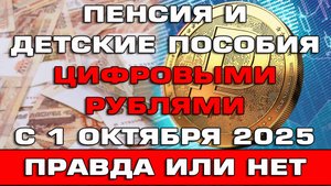 Пенсия и детские пособия цифровыми рублями с 1 октября 2025 Правда или нет