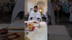 Евангельское чтение праздничного дня /Мф. XVII, 1–9/.Фрагмент Божественной литургии.