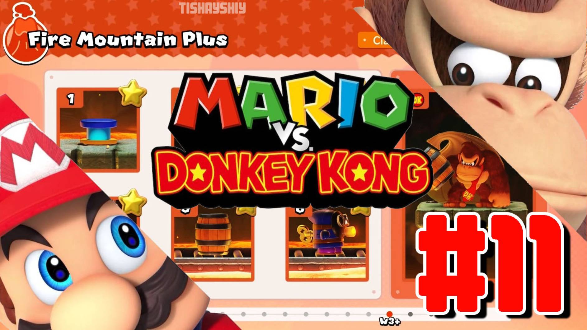 Mario vs Donkey Kong - Plus Levels прохождение #11 Fire Mountain Plus
