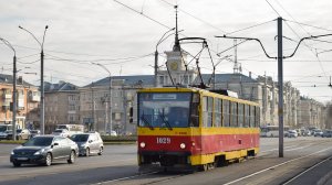 Трамвай Tatra T6B5SU-1029. Покатушки по Барнаулу.
