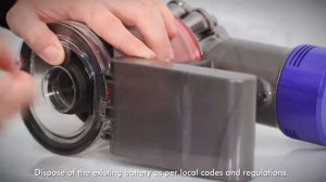 Как заменить аккумулятор для пылесоса Dyson V8 Range