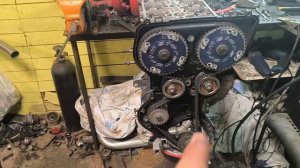 Переставил грм с мотора 1.8 на 1.9 и выставил перекрытия.