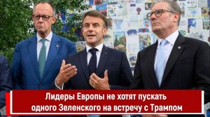 Лидеры Европы не хотят пускать одного Зеленского на встречу с Трампом