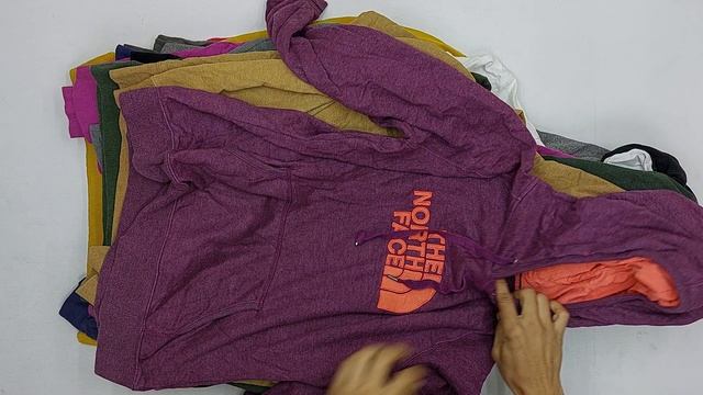 North face толстовки м/ж секонд оптом 24 пак