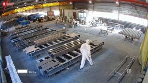 Малярный цех ВЗВТ. Покраска составных частей автомобильных весов ВАЛ