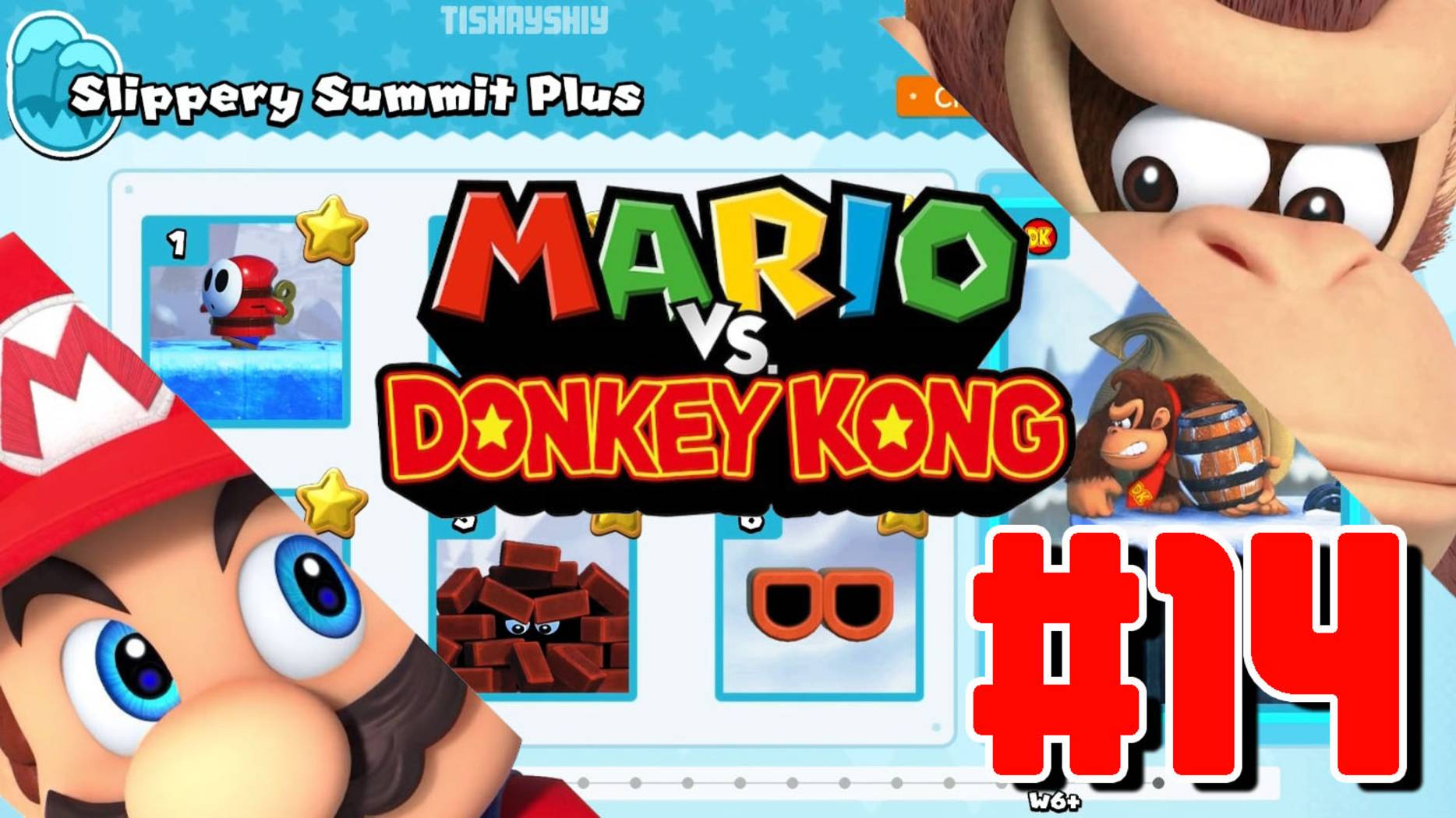 Mario vs Donkey Kong - Plus Levels прохождение #14 Slippery Summit Plus