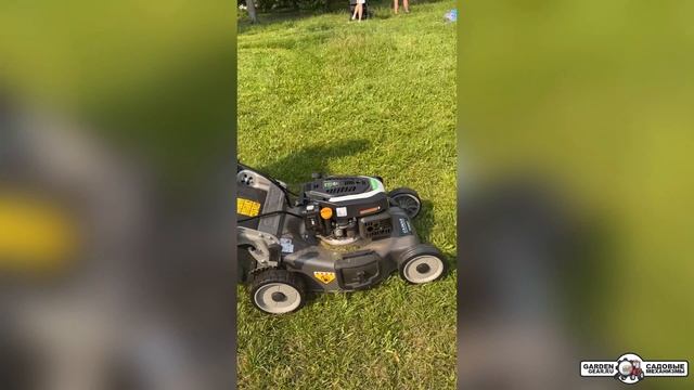 Газонокосилка бензиновая Caiman Ferro 52CVE с вариатором и электростартером в работе. Тест драйв смотреть онлайн