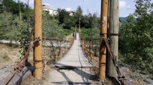 Горы и реки Дагестана, подвесной канатный мост, путешествия по Табасаранскому району