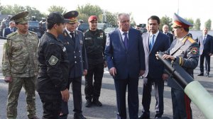Эмомали Рахмон и Рустами Эмомали открыли новое здание столичного Управления МВД в Душанбе