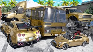 Угнал кучу золотых чит тачек и огромный монстр трак у мажора за 180 сек! Битва воров в ГТА 5 Онлайн