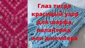Глаз тигра красивый узор для шарфа палантина или джемпера