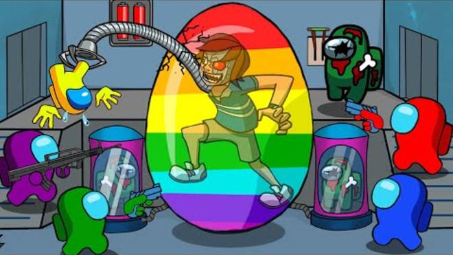 EVIL GREGORY в анимации "Гигантское радужное яйцо. смотреть онлайн